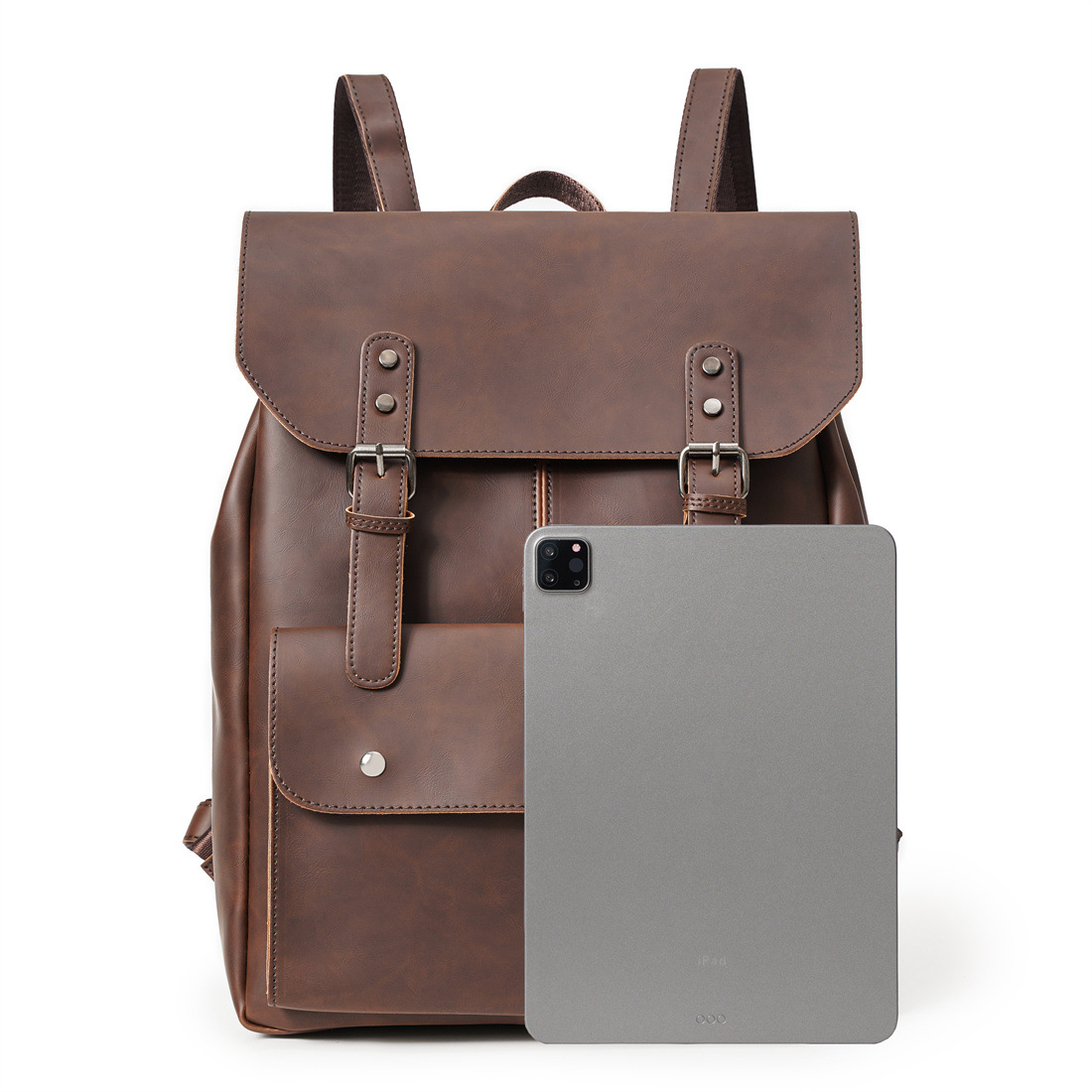Vintage Men's Leather Backpack - Leather Work Rucksack Mens recension och pris