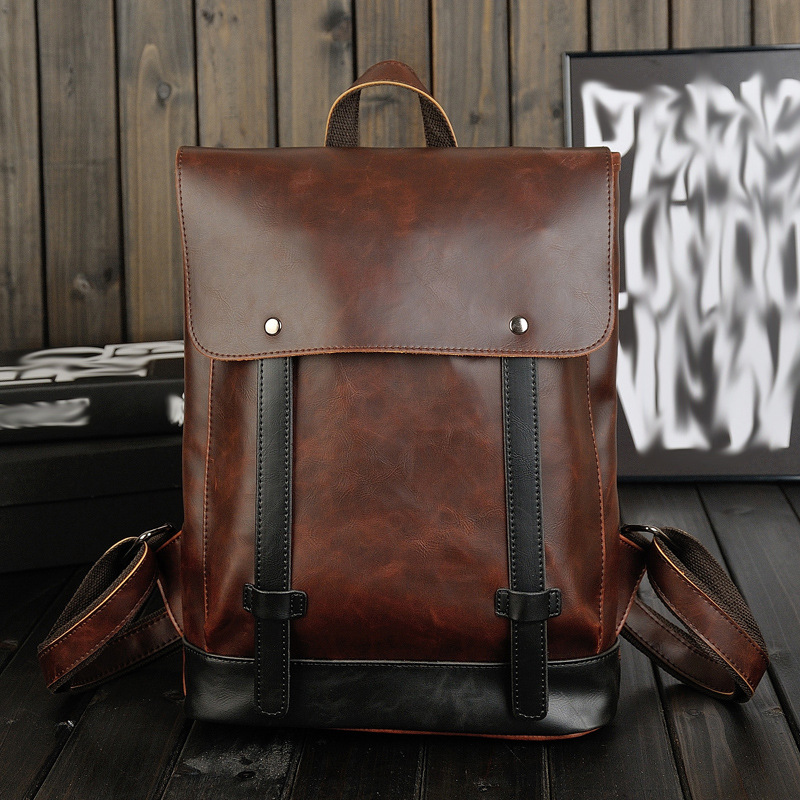 Men Vintage Leather Backpack 1 - Leather Work Rucksack Mens recension och pris