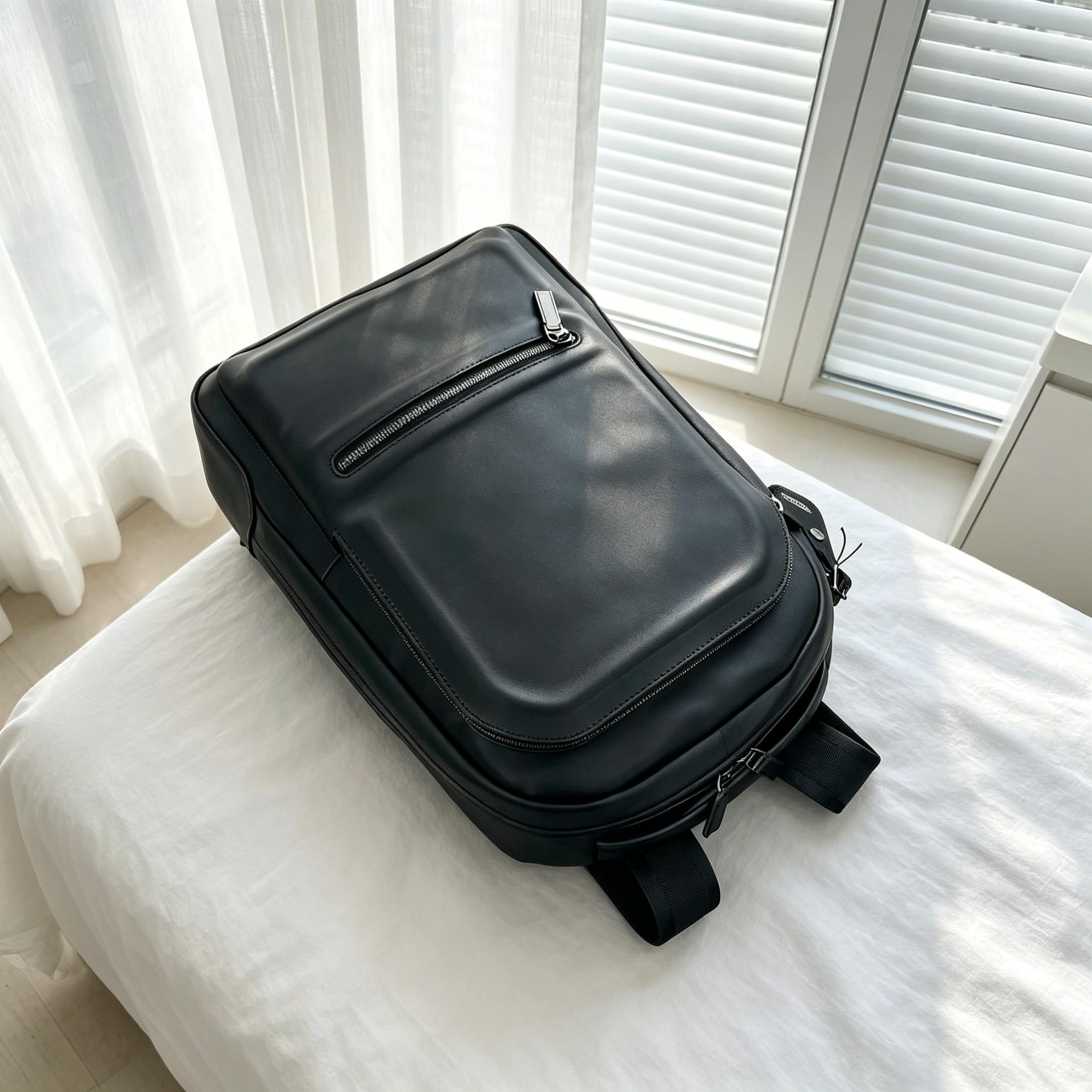 Business Commuter Backpack for - Leather Work Rucksack Mens recension och pris