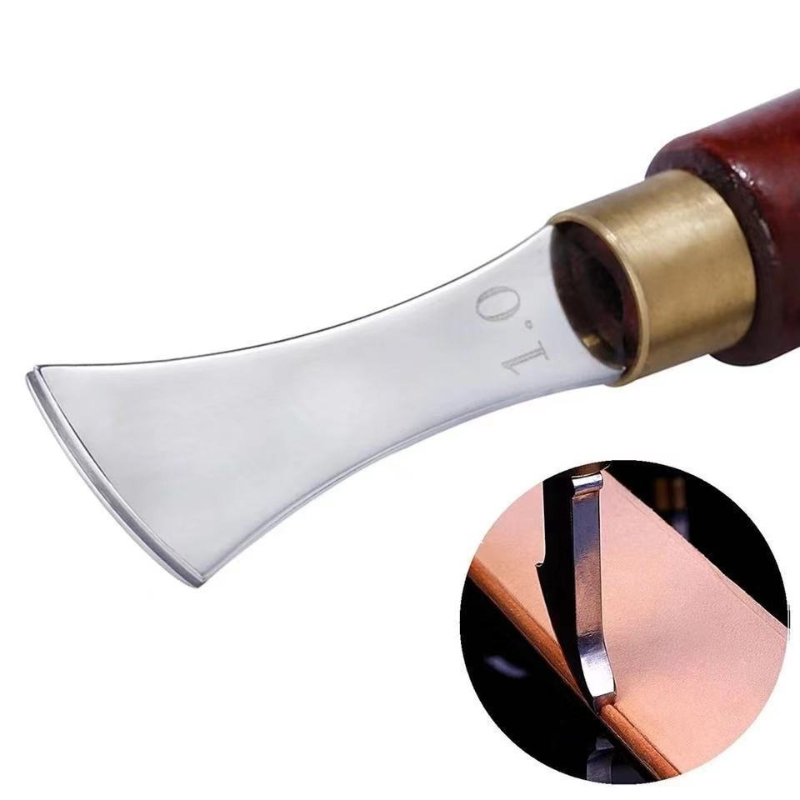 Red Wooden Handle Leather Edge - Groover Stitching Tool recension och pris